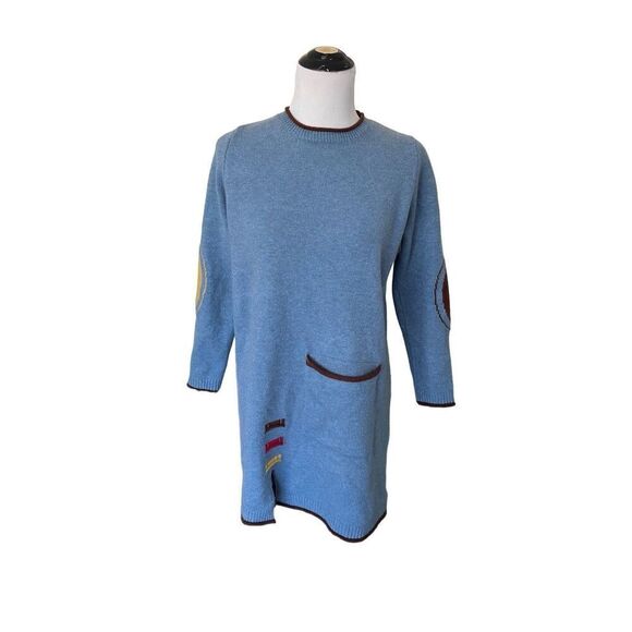 Vintage sweater tunic dress stretchy fit size M - Picture 1 of 6
